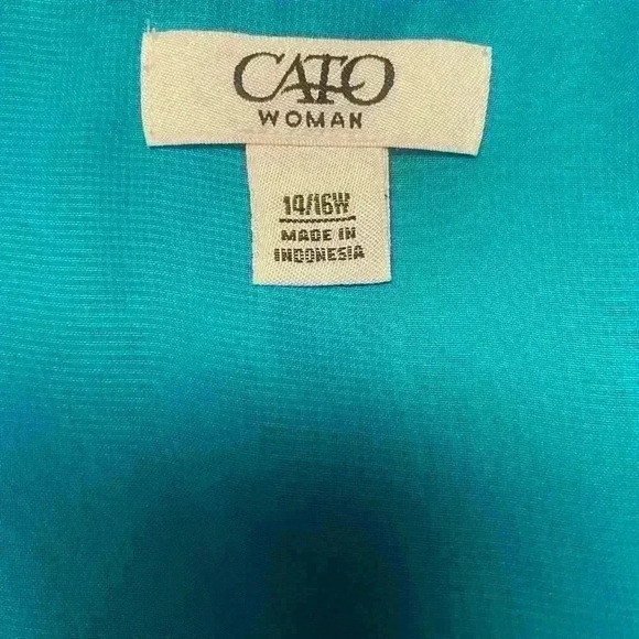 Cato Women’s sleeveless layered ruffled front in layers blue green size 14/16W - Picture 6 of 8